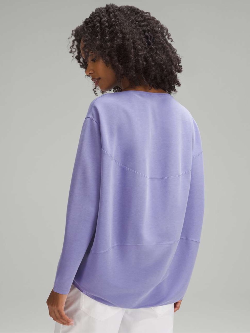 Lululemon Back in Action Long-Sleeve Shirt *Pique Dark Lavender Size 12